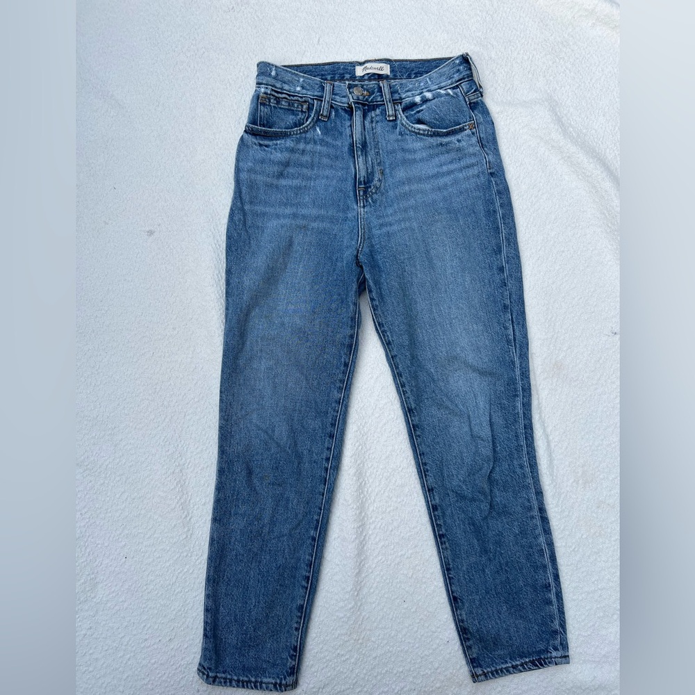Madewell "The Momjean" High-Rise Tapered Jeans - Size 25